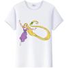 Disney Cartoon Women Blouses Tangled Princess T-shirts Summer Tops Korean Streetwear Y2k Harajuku Oversized Clothes Girl Tshirts