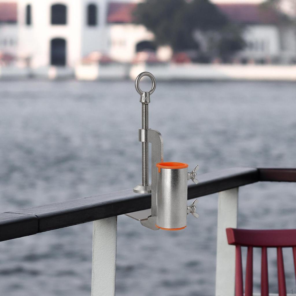 Sluneční klip, držák, stojan na slunečník, pro venkovní terasu, plot, trávník