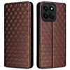 For Honor X7c 5G/X7c 4G/200 Smart 5G/Play 60 Plus 5G/Play 9T Case Rhombus Imprint PU Leather Phone Wallet Cover