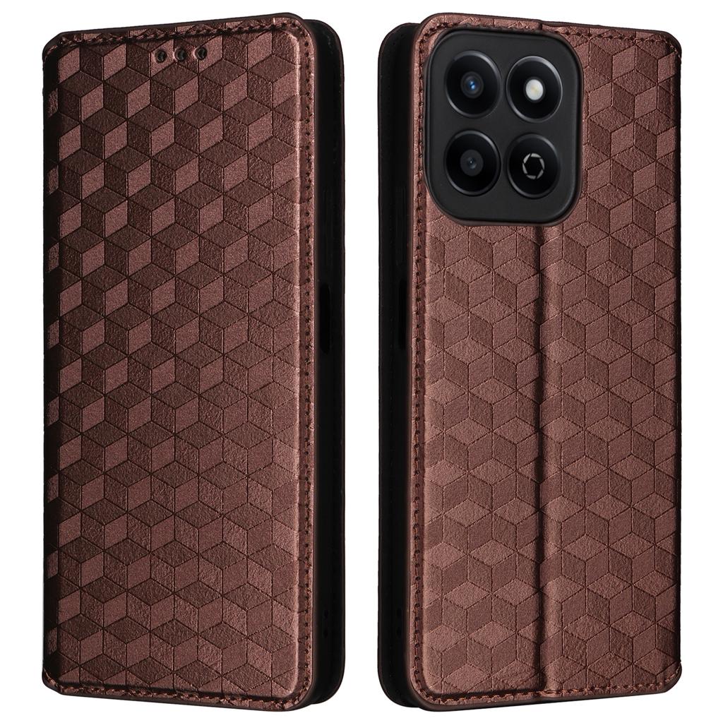 For Honor X7c 5G/X7c 4G/200 Smart 5G/Play 60 Plus 5G/Play 9T Case Rhombus Imprint PU Leather Phone Wallet Cover