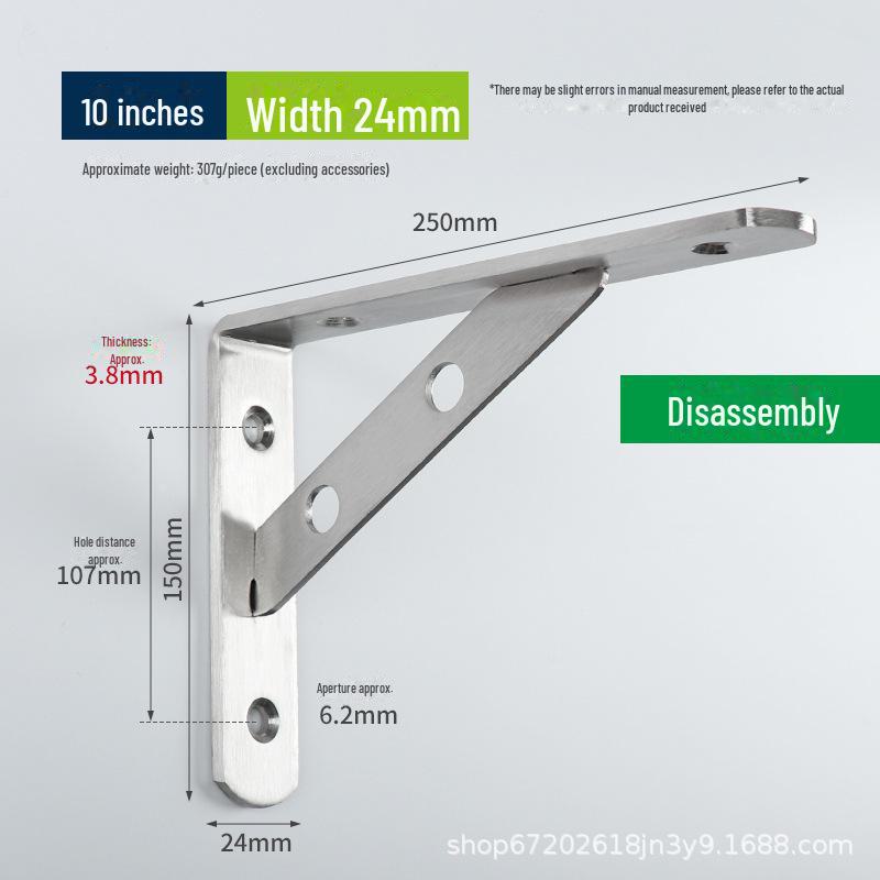 Stainless Steel Wall-Mounted Tripod Bracket for Load-Bearing Support