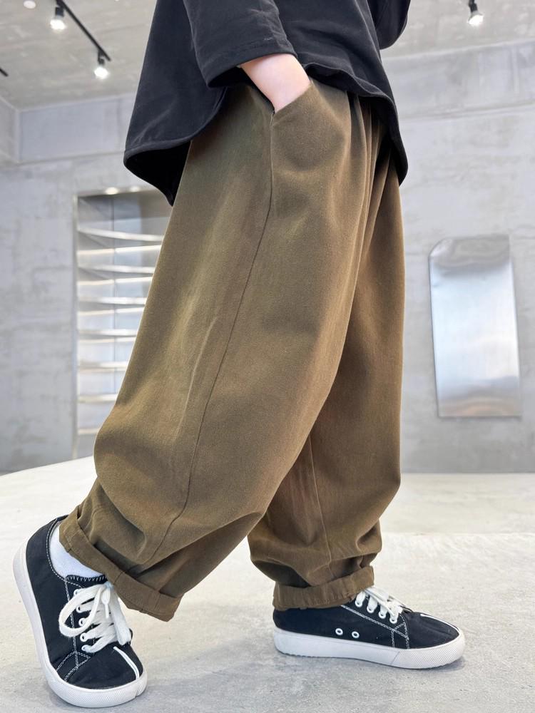 Boys' Casual Wide-Leg Pants - Autumn 2025: Trendy Loose Fit for Kids