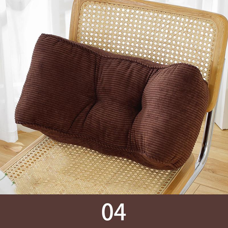 

Японский стиль Вельвет PP Хлопок Поясничная подушка Автомобильная спинка Дневной сон Офисное компьютерное кресло Подушка Домашняя прикроватная поясничная подушка 38x20x14cm