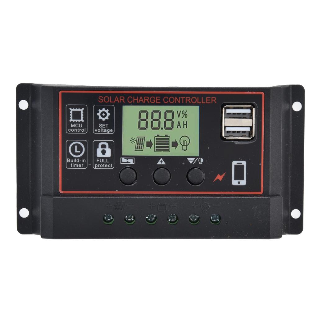 Controler de Încărcare Inteligent USB Dual Panou Baterie Solară Echipament de Control Încărcare PWM 12 24V20A