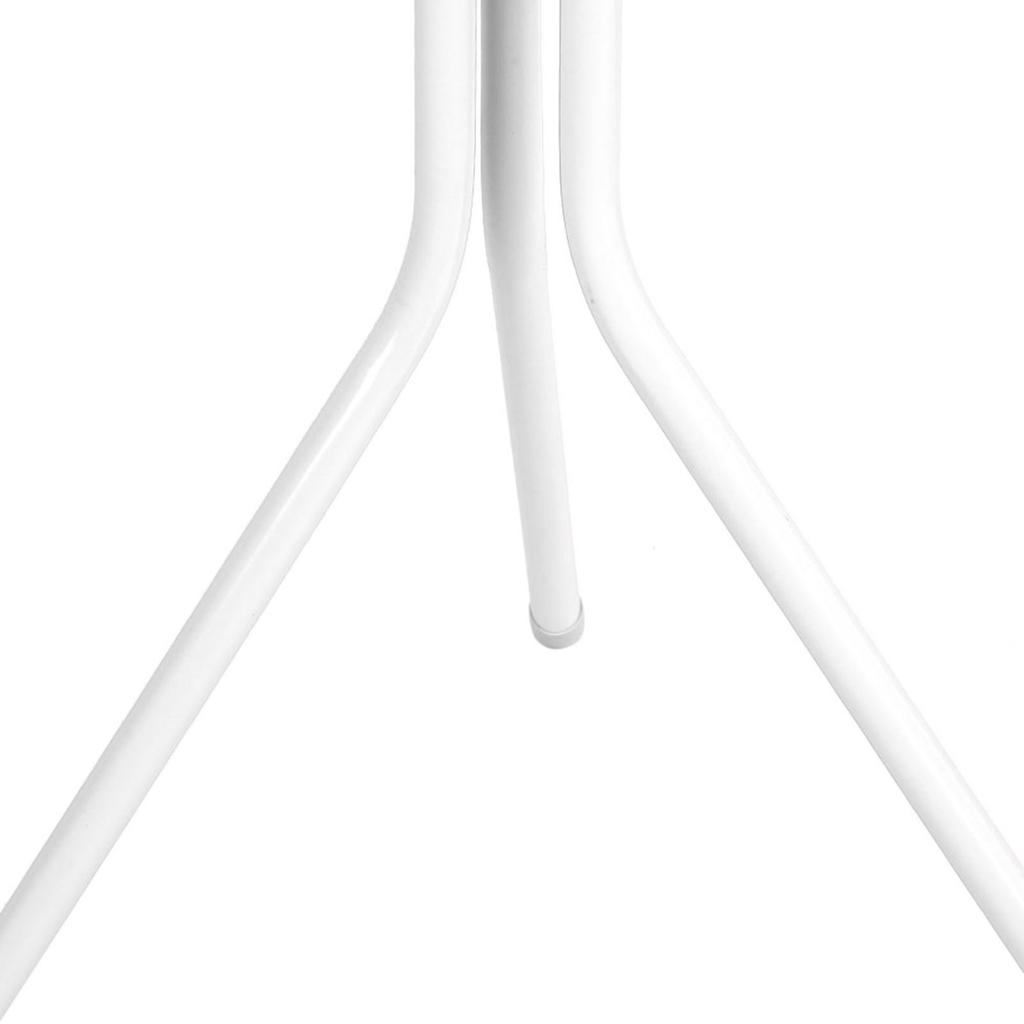 Multi Hook Metal Coat Hat Rack Tree Stand Clothes Bag Hanger Organizer for Home Bedroom (White)
