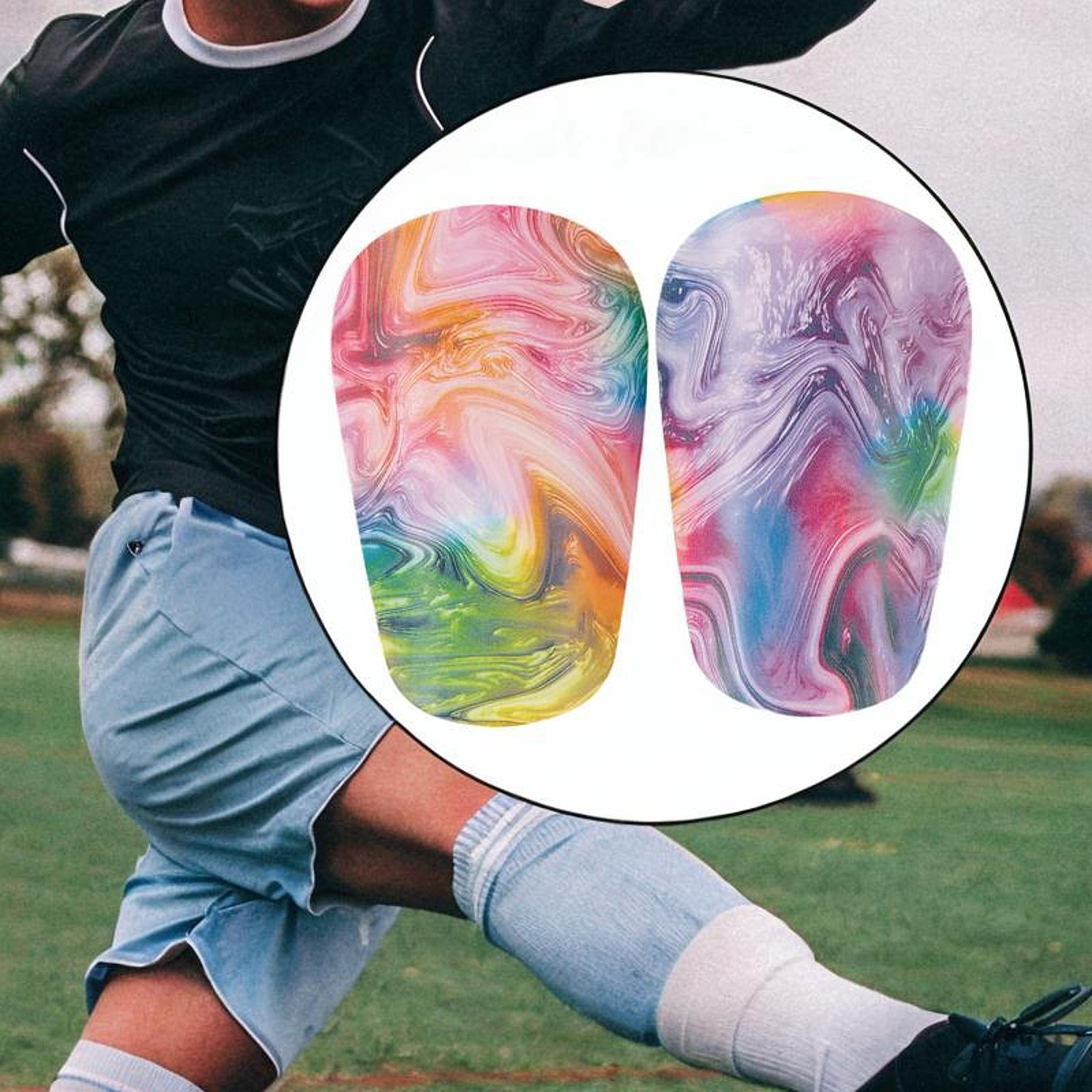 2 Pieces Soccer Shin Guards Calf Protective Board Football Games Breathable Training Leg Protection XS