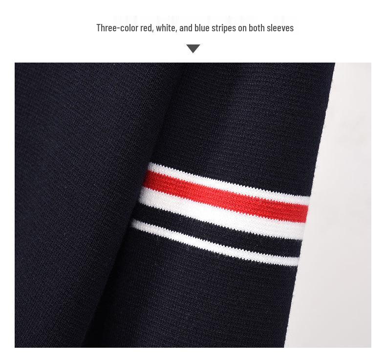 TB BROWIN V-neck Striped Wool Cardigan Sweater Casual Knitwear