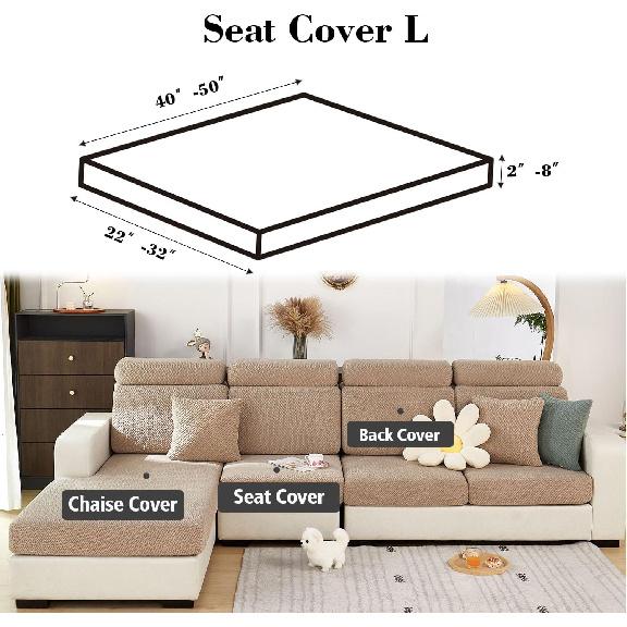 Sectional Couch Covers Couch Cushion Covers for Sectional Sofa L Shape Sofa Covers Washable Universal Stretch Sofa Slipcovers Soft,Anti