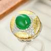 Jewelry European Simulation Corundum Green Chalcedony Retro Set Main 10 * 12