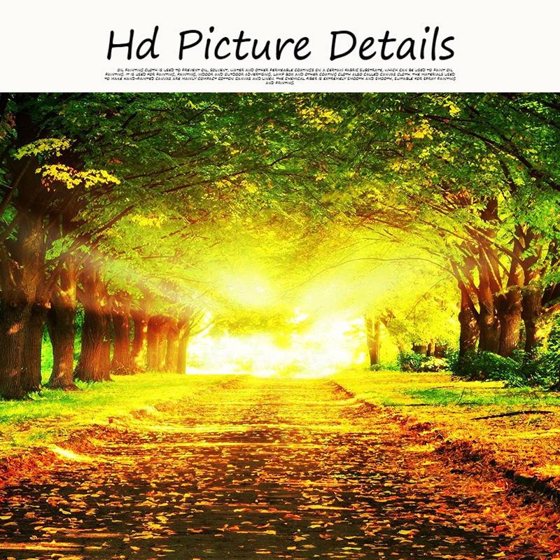 Road Tree Sun Rays Krajina Nástěnné umění Horské plátno Plakáty a obrazy Moderní nástěnný obraz do obývacího pokoje