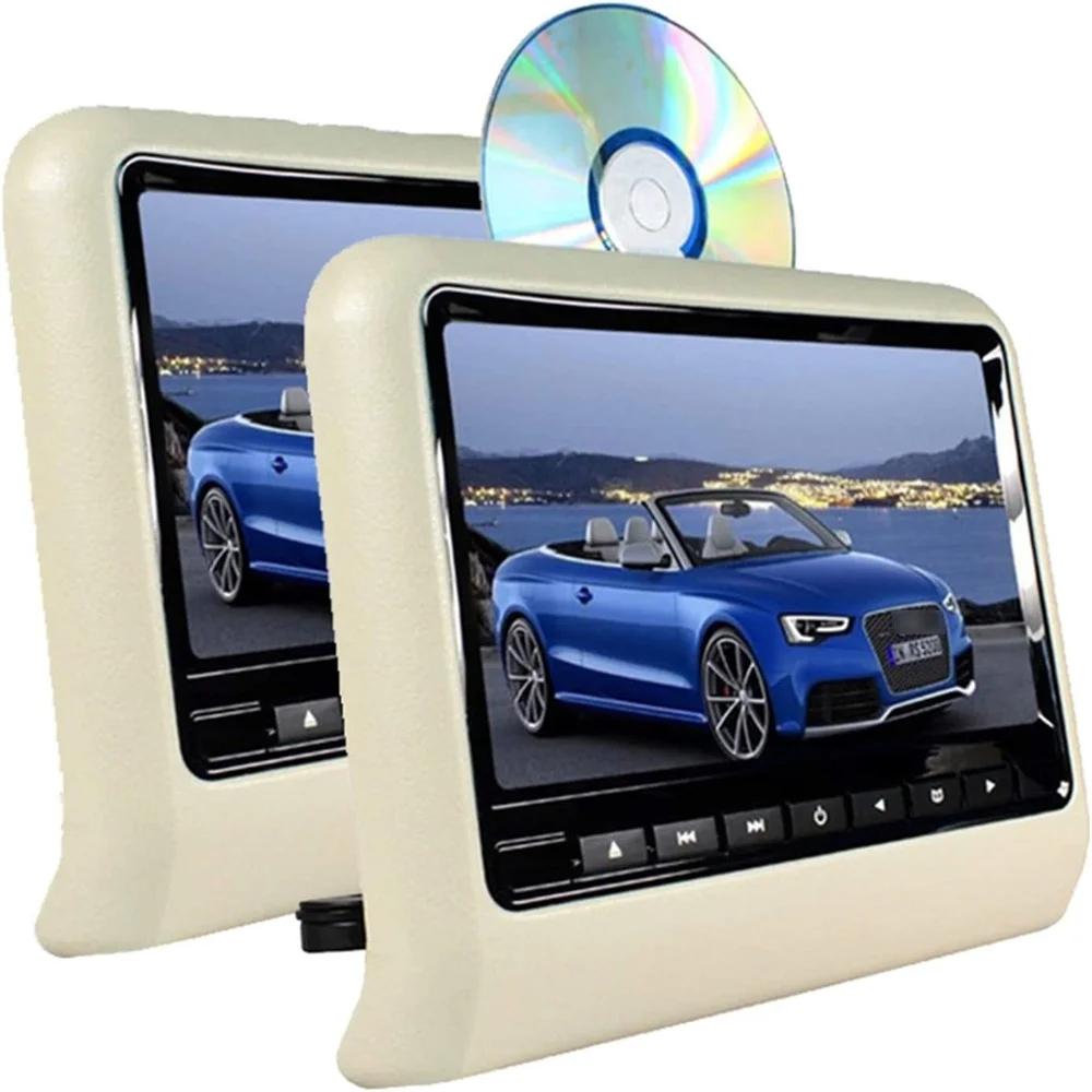 9 tommers bilsete rygg Nakkestøtte LCD-skjerm mp3/mp4 Multimediaspiller Gaming FM-sender Fjernkontroll DVD-spiller Monitor
