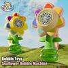 Non-Toxic Sunflower Bubble Machine Swing Electric Automatic Bubbles Maker Pomperos Summer Soap Blower Outdoor Toys For Children