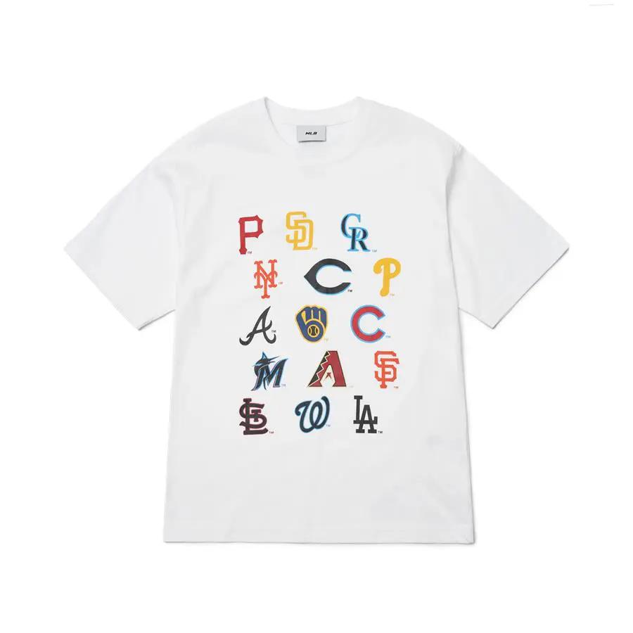 New MLB T Shirts Unisex White 3ATSW0114-00WHS