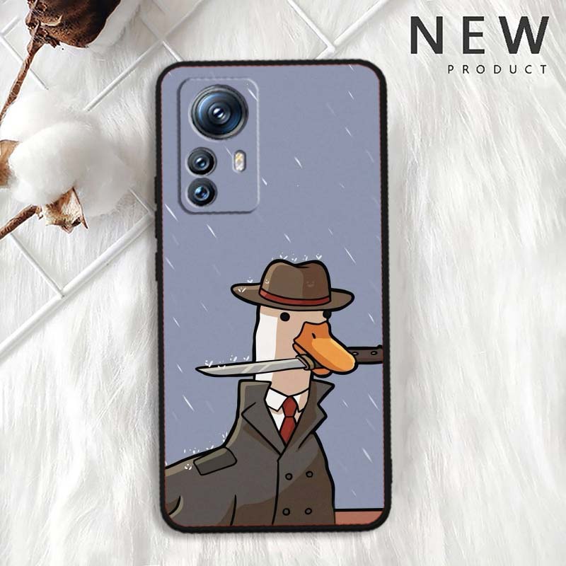 Cartoon Anime Duck Pattern For Xiaomi Mi 15 14 13 13T 12 12T 12S 11 11i 11T Pro Ultra Lite 5G Black Soft Phone Case