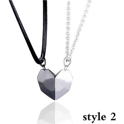 Halskette - Mode - Magnetisches Herz - Metall - Valentinstag - Stil 2