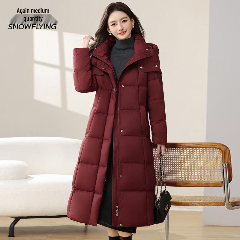 

XueZhongFei Women s Long Thickened Goose Down Jacket X40145638F L