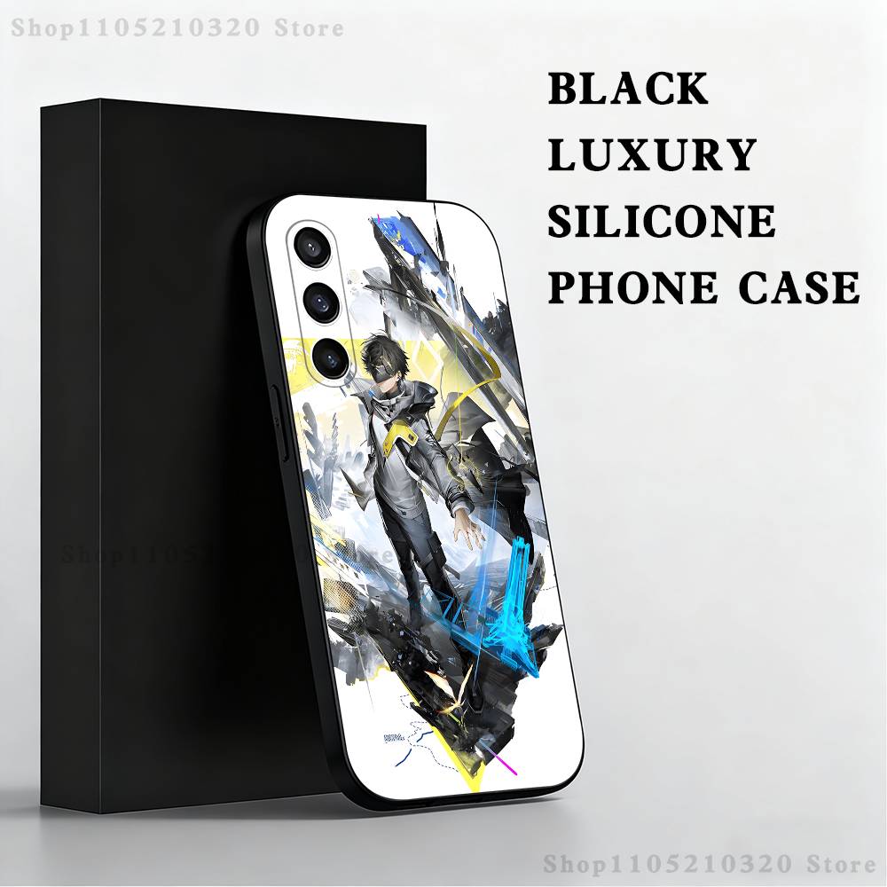 Arknights Endfield Phone Case For Samsung S25,S24 Ultra,S20,S30 plus,S22 plus,S23,S30 Ultra 5G Silicone Black Shell