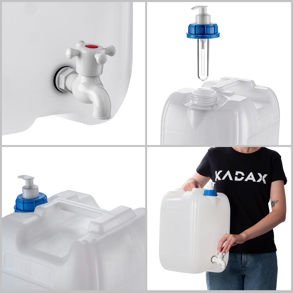 KADAX Water Canister Washbasin Container Canister Soap Dispenser Liquids 20L With Tap