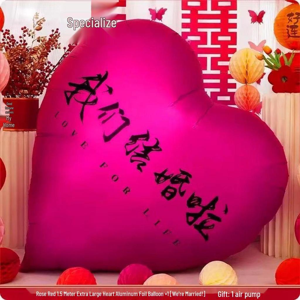 Heart-shaped Balloons for Wedding, Engagement, Proposal, and Photo Booth Decor