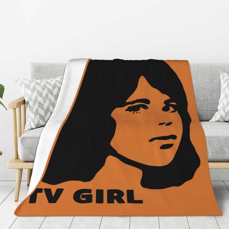 Custom Tv Girl Music Rock Pop Band Blankets Warm Flannel Throw Blanket for Bed Travel Rug Piece