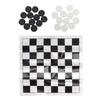 Checkers Set Stackable Black White Plastic Pieces Draughts Board Game with Transparent Box for 3 Years Old Above