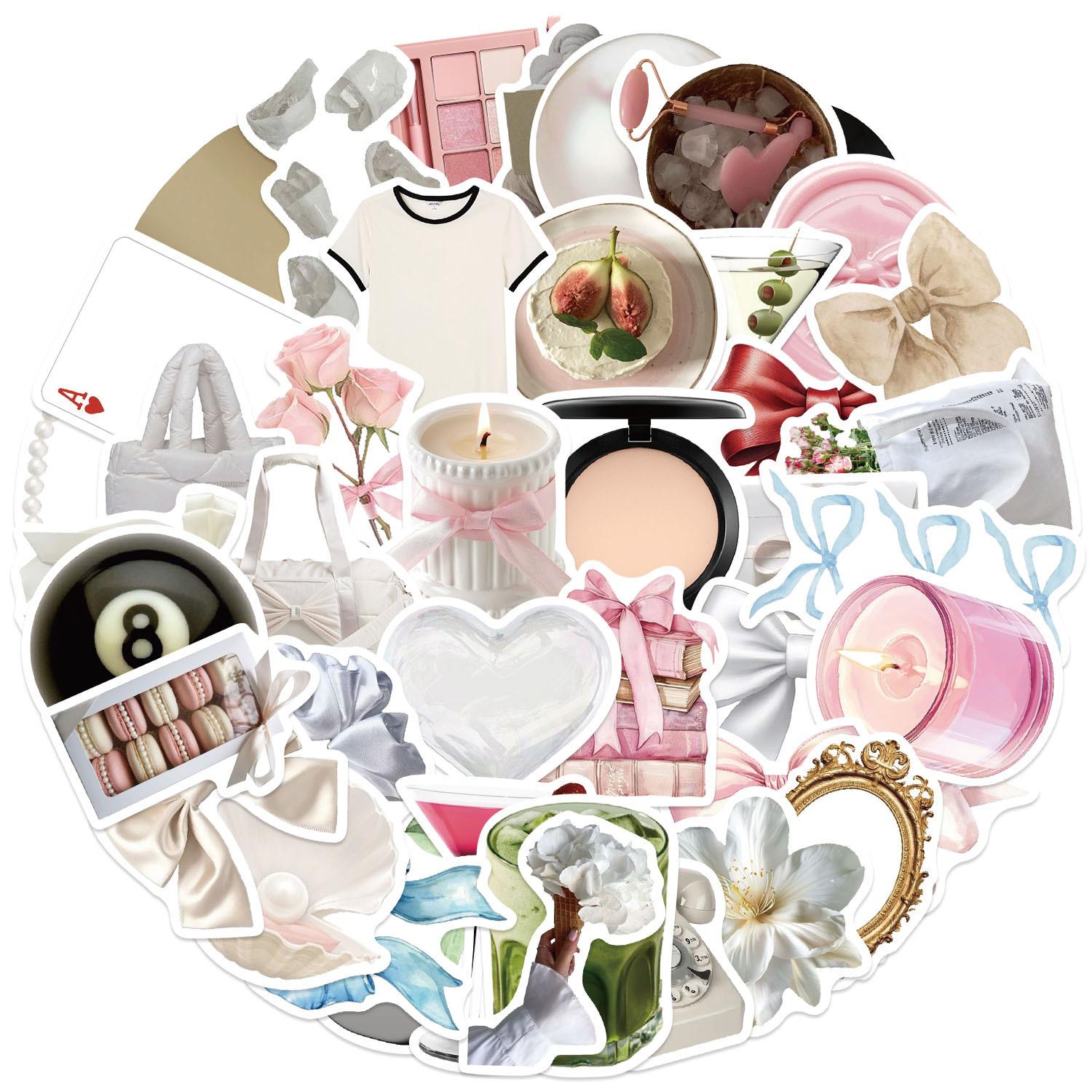 

52 Cartoon Gentle Ins Aesthetic Graffiti Stickers Decorate Guitar Notebook Suitcase DIY Waterproof