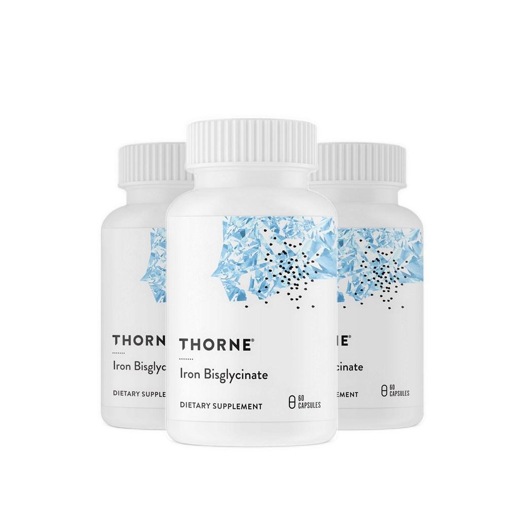 Thorne Research Iron Bisglycinate Capsules 60 Tablets 3 pcs