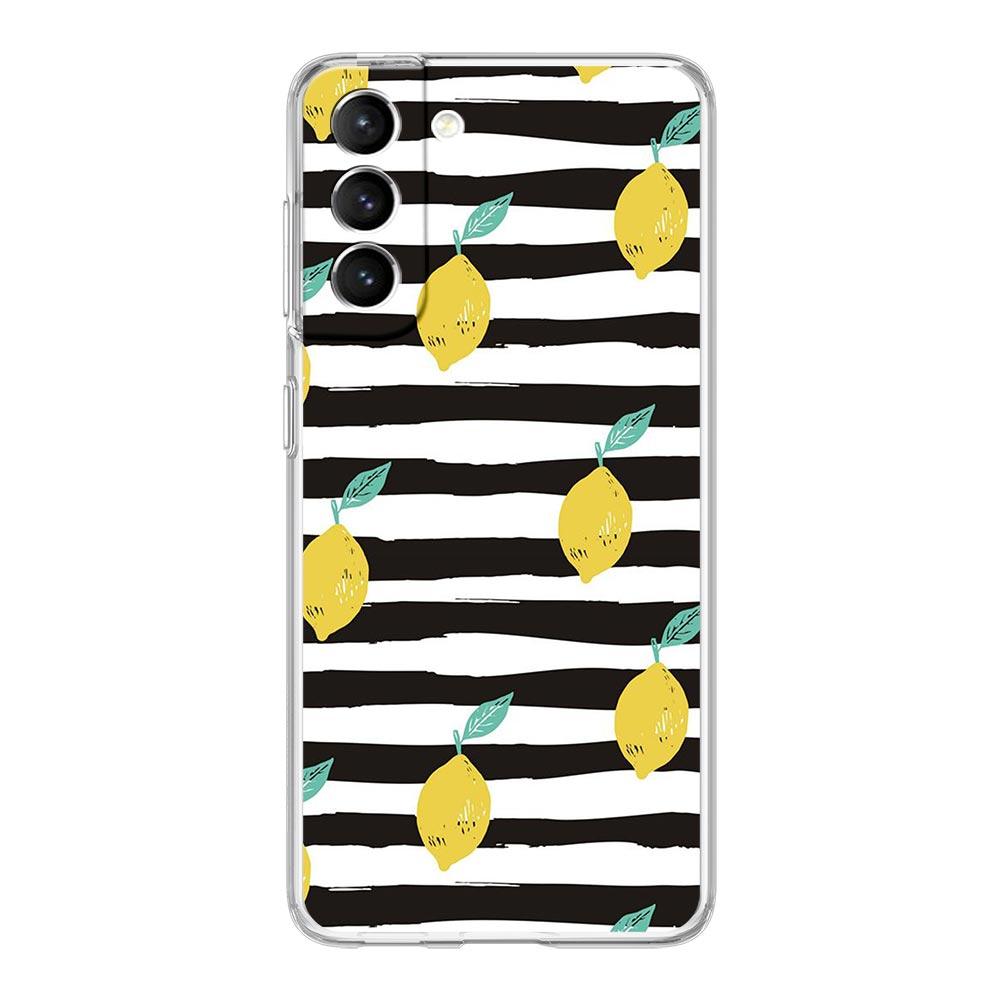 

Mediterranean Lemon Phone Case For Samsung Galaxy S22 5G S20 Ultra S21 FE 5G S10E S9 S8 S10 Plus Note 20 10 Clear Silicone Cover Samsung S22 5G