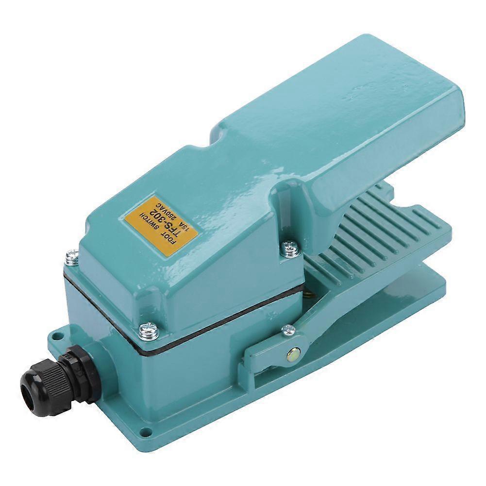 TFS-302 Momentary Electric Foot Pedal Switch, Non-slip Aluminum Shell, AC 250V, 15A