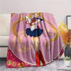 Sailor Moon Sailor Moon pattern Flannel Blanket, High quality Comfortable for All Seasons, Home Decor, Warmth and Comfort, Perfect for Gifts.