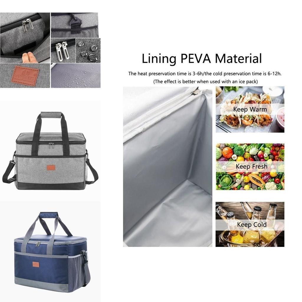 33l Isolierte Thermokühltasche Tragbar für Arbeit und Picknicks Wasserdichtes 900d Oxford-Gewebe