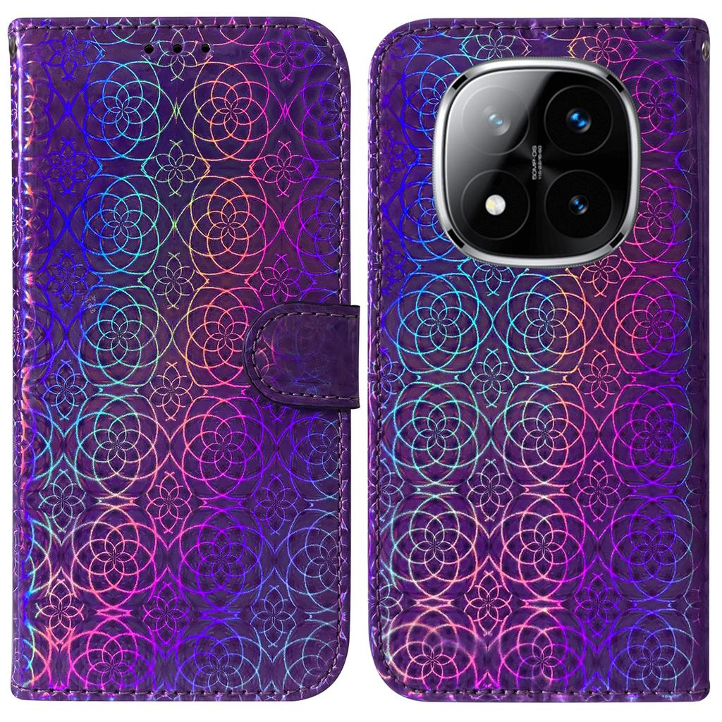 For Xiaomi Redmi Note 14 Pro 5G/Poco X7 5G Stand Case Dazzling Flower Leather Phone Cover
