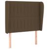 VidaXL Tête de lit avec oreilles Marron foncé 103x23x118-128 cm Tissu3118187