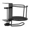 2 In 1 Desk Cup Holder with Headphone Hanger Metal Clamp On Anti Spill Table Water Bottle Holder for Universal Cups