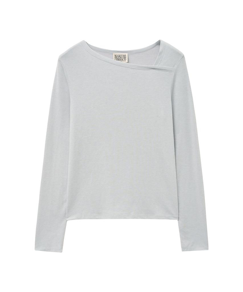 Malittepeulangsowajeobeo W Neck Point Long Sleeve Light Gray