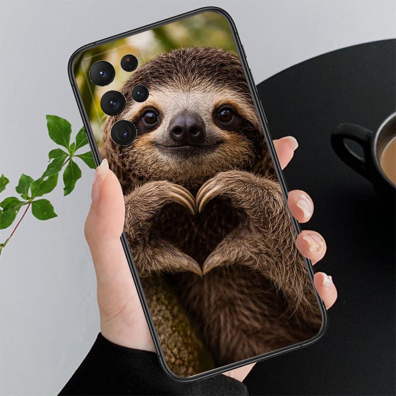 Phone Case For Samsung A17 A55 A16 A56 A35 A15 A53 A54 A33 A34 A25 A05S A52 A52S A07 A26 A06 Sloth