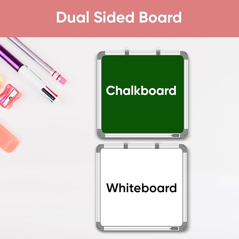 

Yajnas Non Magnetic 3X3 Feet Double Sided White Board And Chalk Board Both Side Writing Boards, One Side White Marker An 3 x 3 Feet белый
