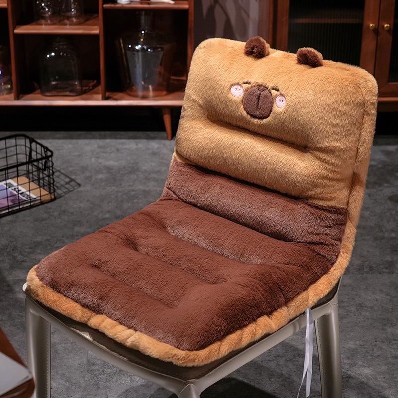 Rabbit Fur Cartoon Animal Cushion - One-Piece Seat, Back, Office Chair, Sofa, Student Chair, Long-Sitting, Butt Comfort Doll