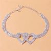 Shiny Cubic Zirconia Chain Anklet for Women Fashion copper Color Ankle Bracelet Barefoot Sandals Foot Jewelry