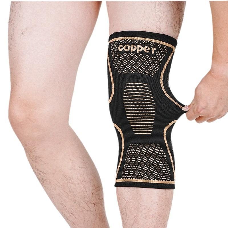 Copper-Infused Silicone Anti-Slip Knee Pads, Nylon Breathable Knee Sleeves for Basketball & Sports Protection