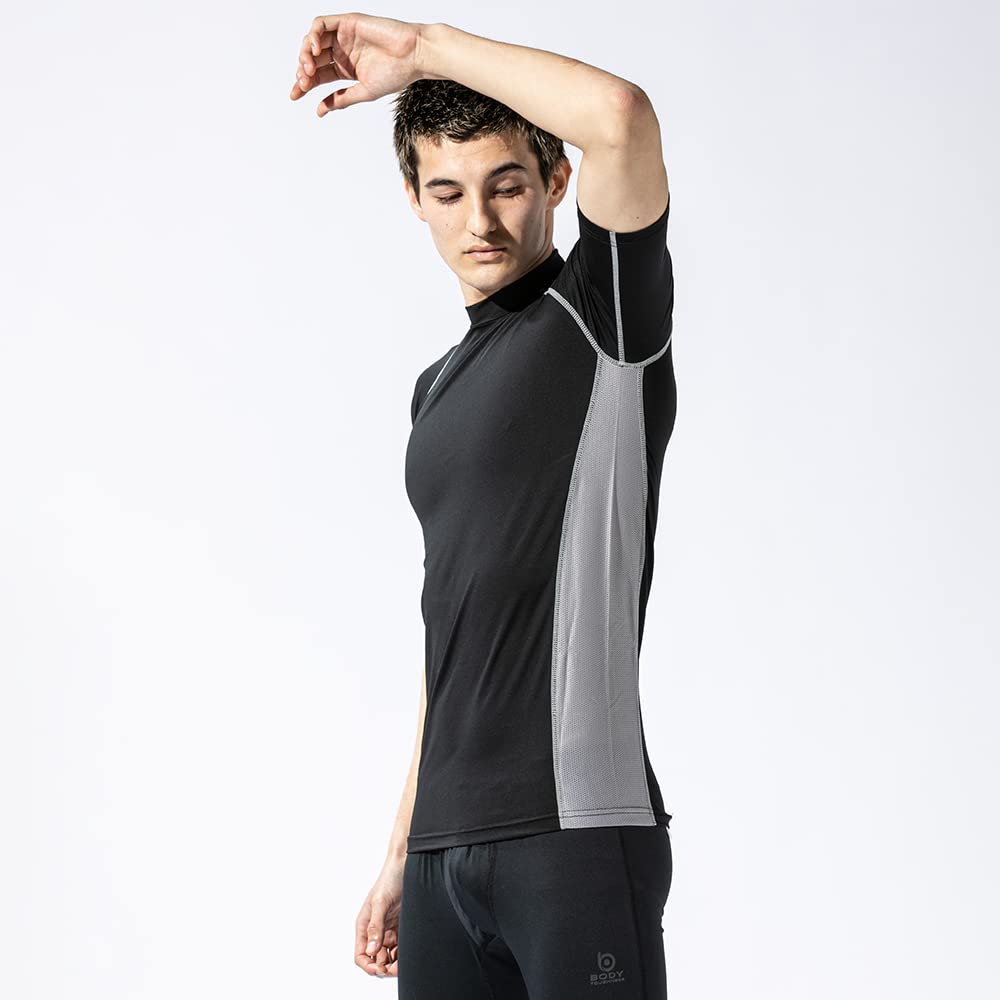 Otafuku Glove Summer Short High Neck UV Size L Men's Innerwear, Sleeve, [Cooling, Sweat-Wicking, Quick-Drying, Deodorizing, Compression, Protection]