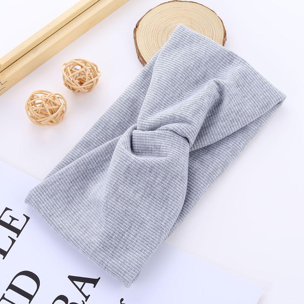 

Однотонный ободок для женщин и девочек серый