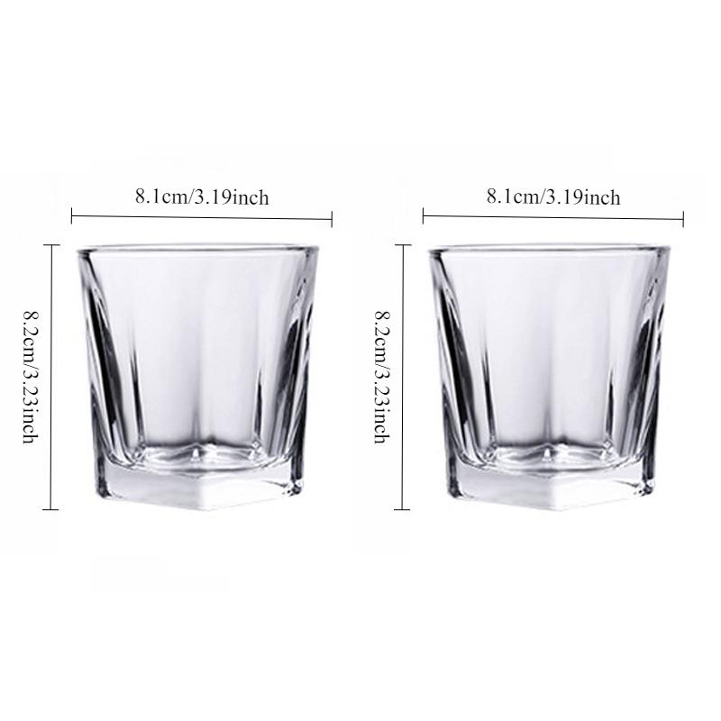 2pcs Ins Style Western Wine Glasses Restaurant Milk Cups Modern Thick Bottomed Juice Milk Tea Beverage Cups Simple Breakfast Cup 2pcs