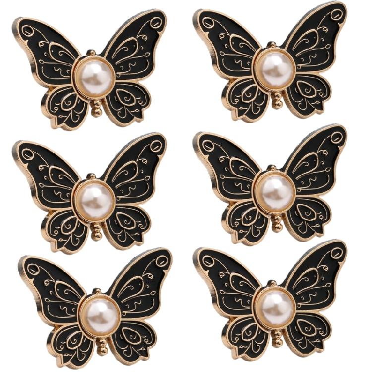 1/6 Pcs Button Pins Jeans Waist Buckles Detachable Pants Waist Tightener Jeans Button Pins Butterfly Waist Buckles