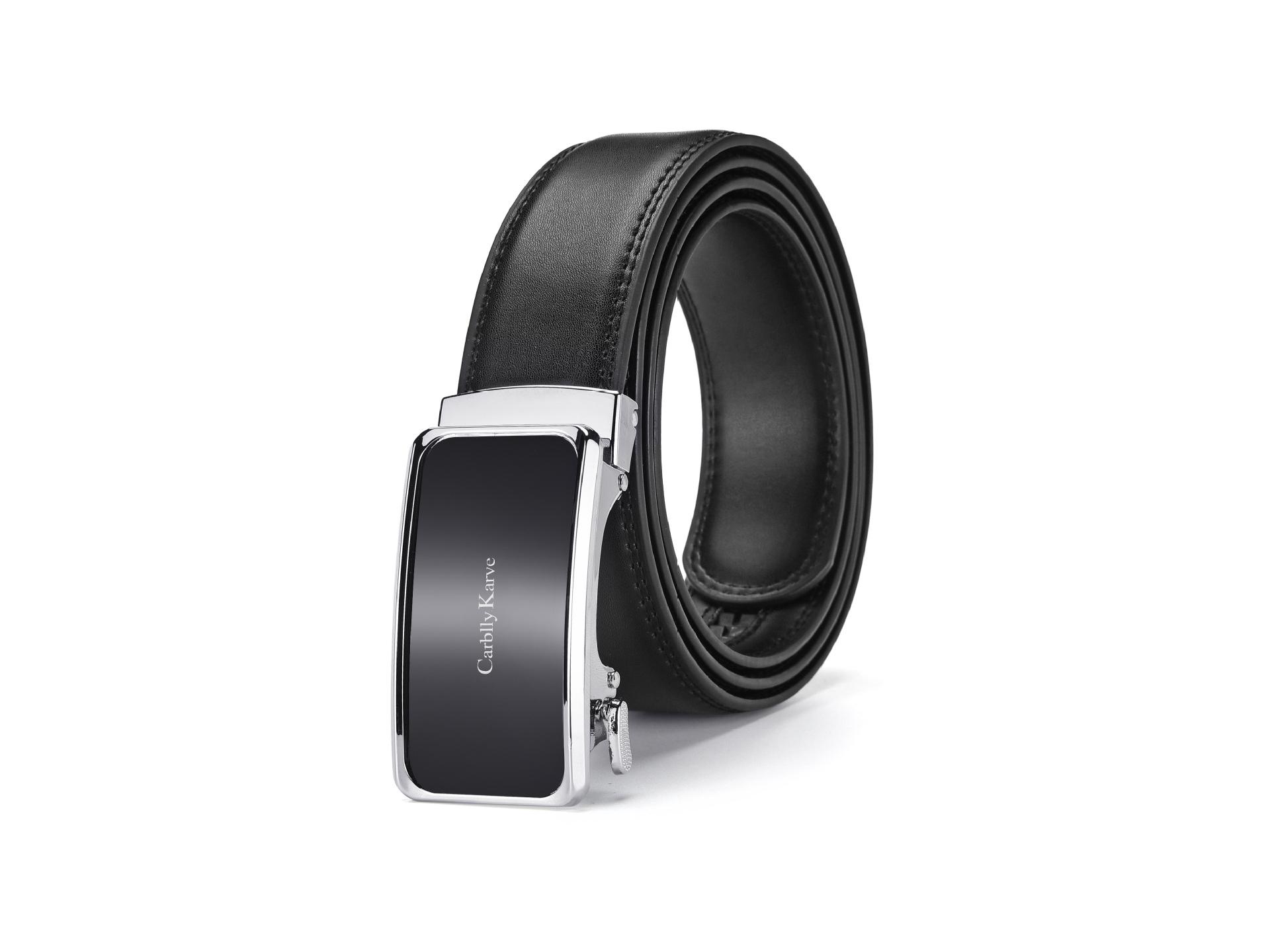 

Мужской ремень из натуральной кожи с автоматической пряжкой - Модный аксессуар для брюк из коровьей кожи 130 cm