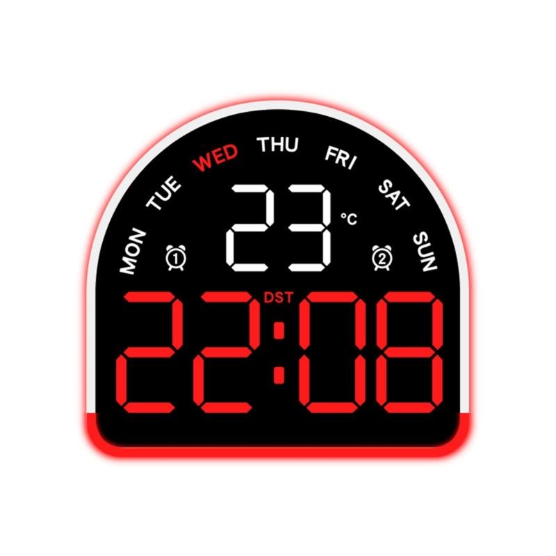 Digital Alarm Clock for Bedroom Desk Clock for Living Room Bedroom with Large Number,Dimmer,Loud Alarm Temperature