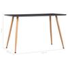 Dining Table Grey and Oak Coloured 120*60*74 cm MDF