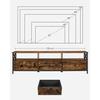 VASAGLE Meuble TV pour Télévision jusqu'à 80 Pouces, Support Télé, 178 x 40 x 50 cm, Cadre en Acier, Marron Rustique et Noir
