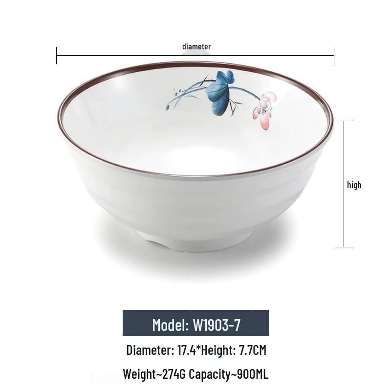 Bozhen Jiangchu Melamine Noodle Soup Bowl