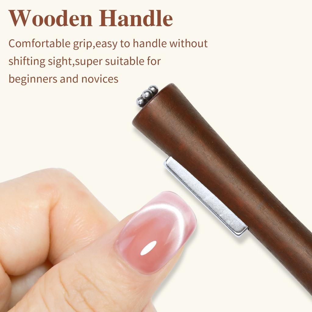 2pcs 3In1 Strong Multifunctional Nail Art Magnetic Stick With Y-Shaped Iron For Cat Eye Nail Polish Heart Effect Nail Art Tools
